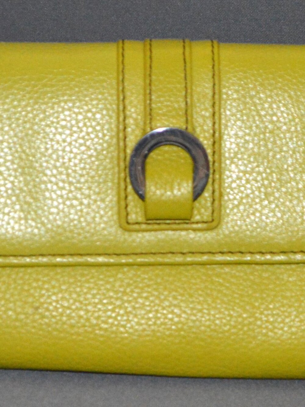 yellow leather wallet